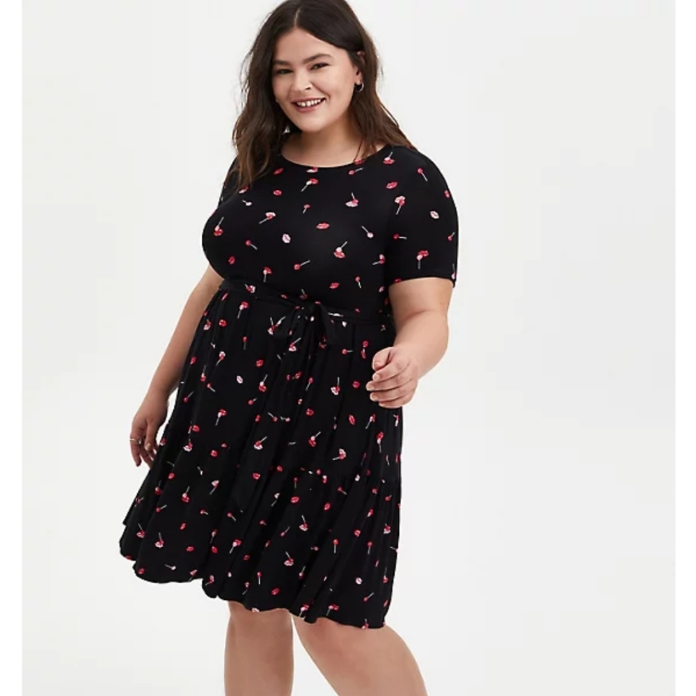 Mini Super Soft Tiered Skater Dress